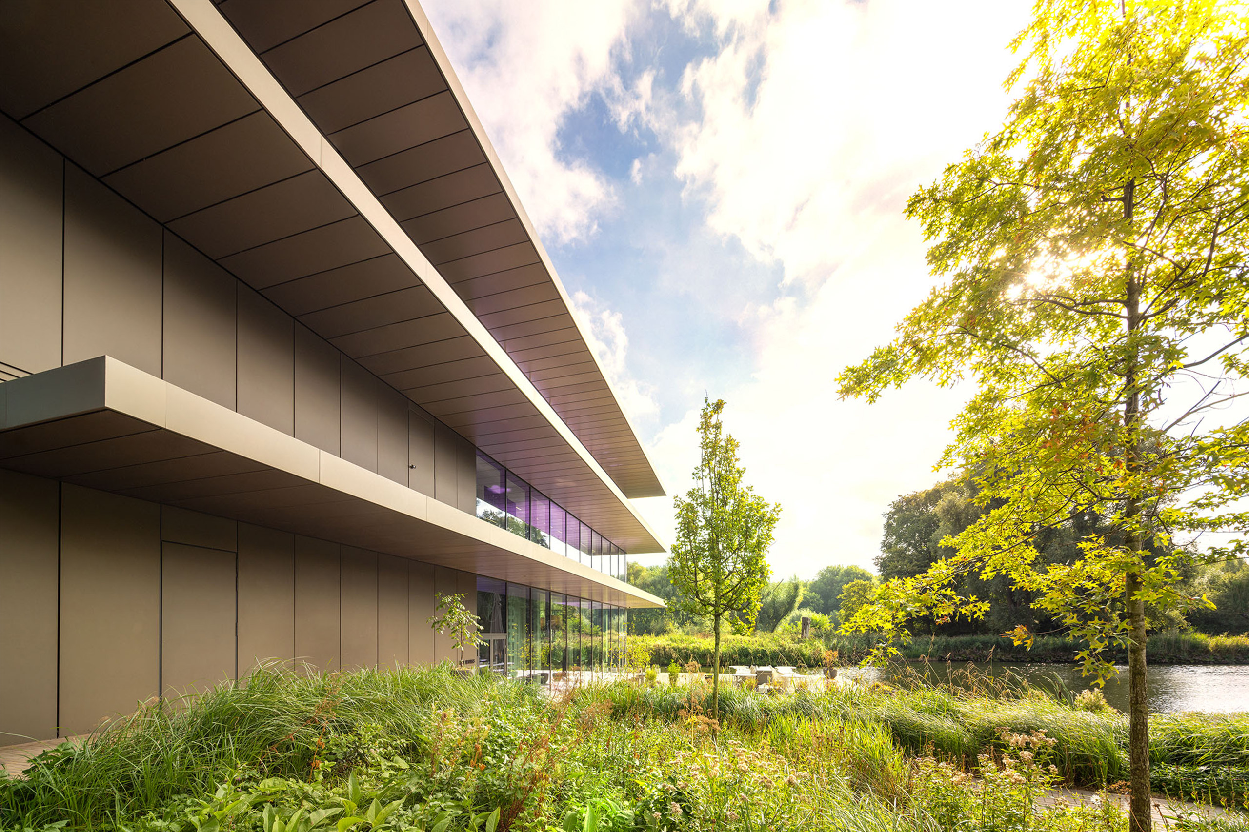 New south facade pavilion facing the park